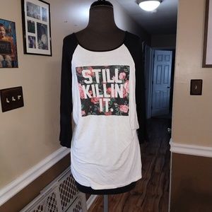 Three quarter length tee